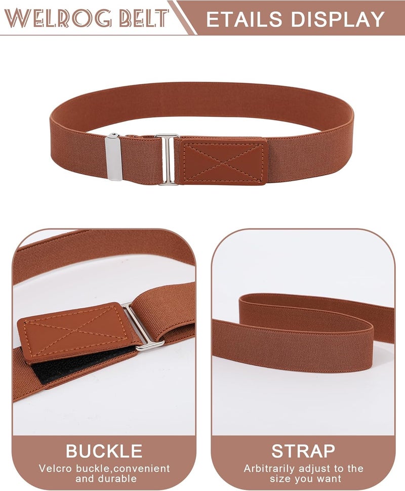 WELROG Kids Belts for Boys - Velcro Buckle Toddler Belt Elastic Adjustable Belt for Boys Girls - Image 3